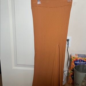Wilfred Burnt OrangeRibbed Skirt